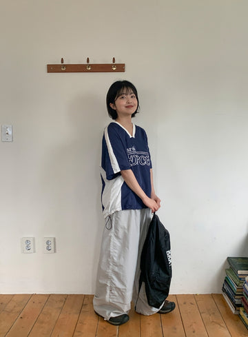 Goodbat color matching printing nylon short sleeve tee